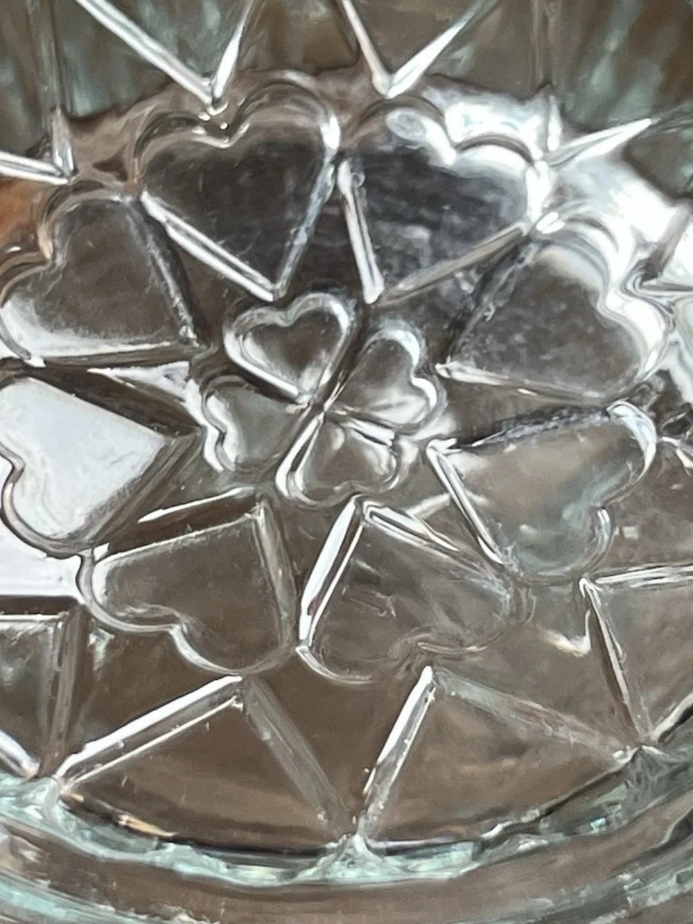 Clear Glass Heart Accent Vase by